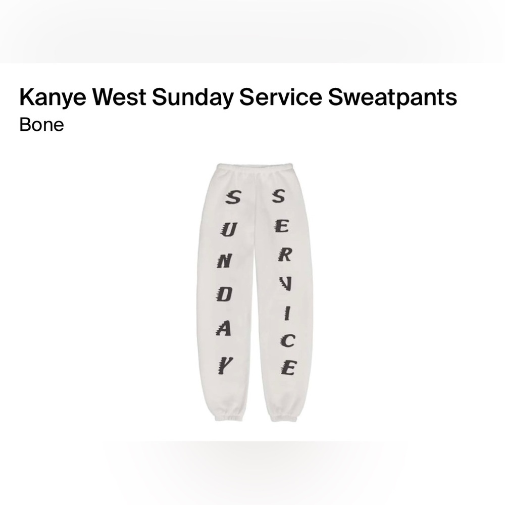 Yeezy Sunday Service sweatpants in bone size LARGE authentic
